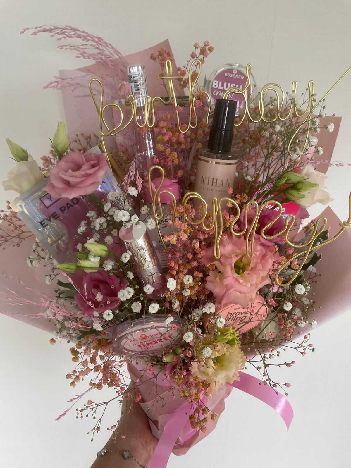 Make-Up Bouquet Blumenstrauß Luxury Romantic – Kosmetik Geschenk – Wild und Schön