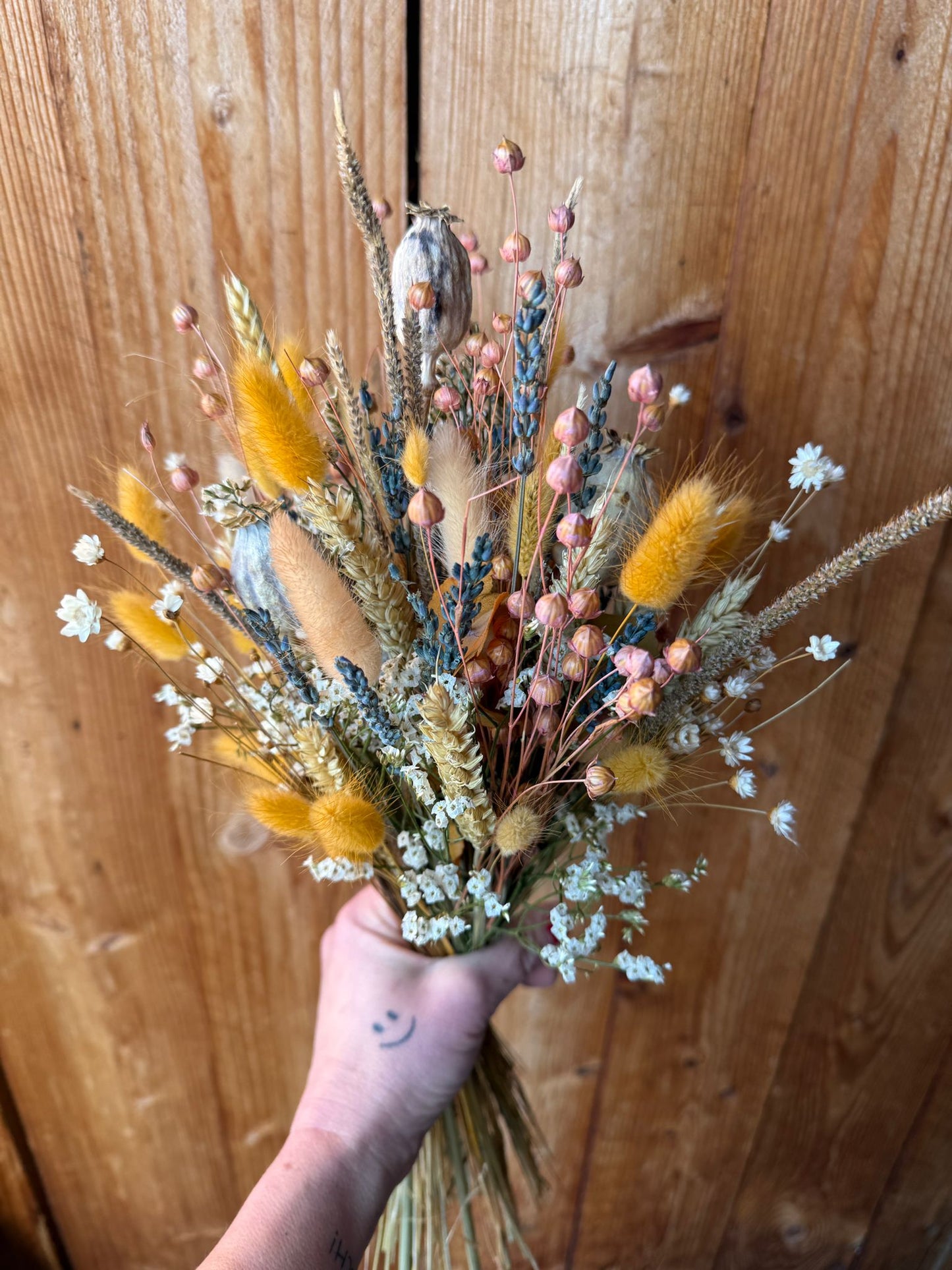 Dried Flower Bouquet with Lavender, Lagurus & Grain